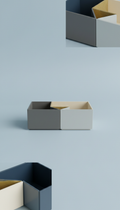 Geometric Desk Organizer Tray Satin Finish